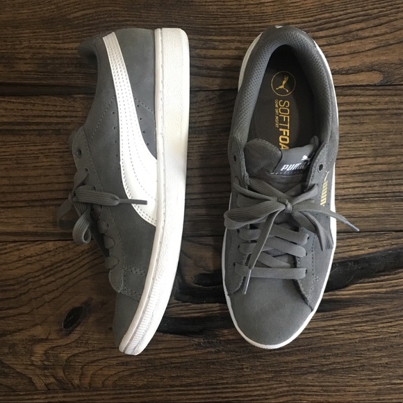 Gray suede classic sneakers - Picture 1 of 3